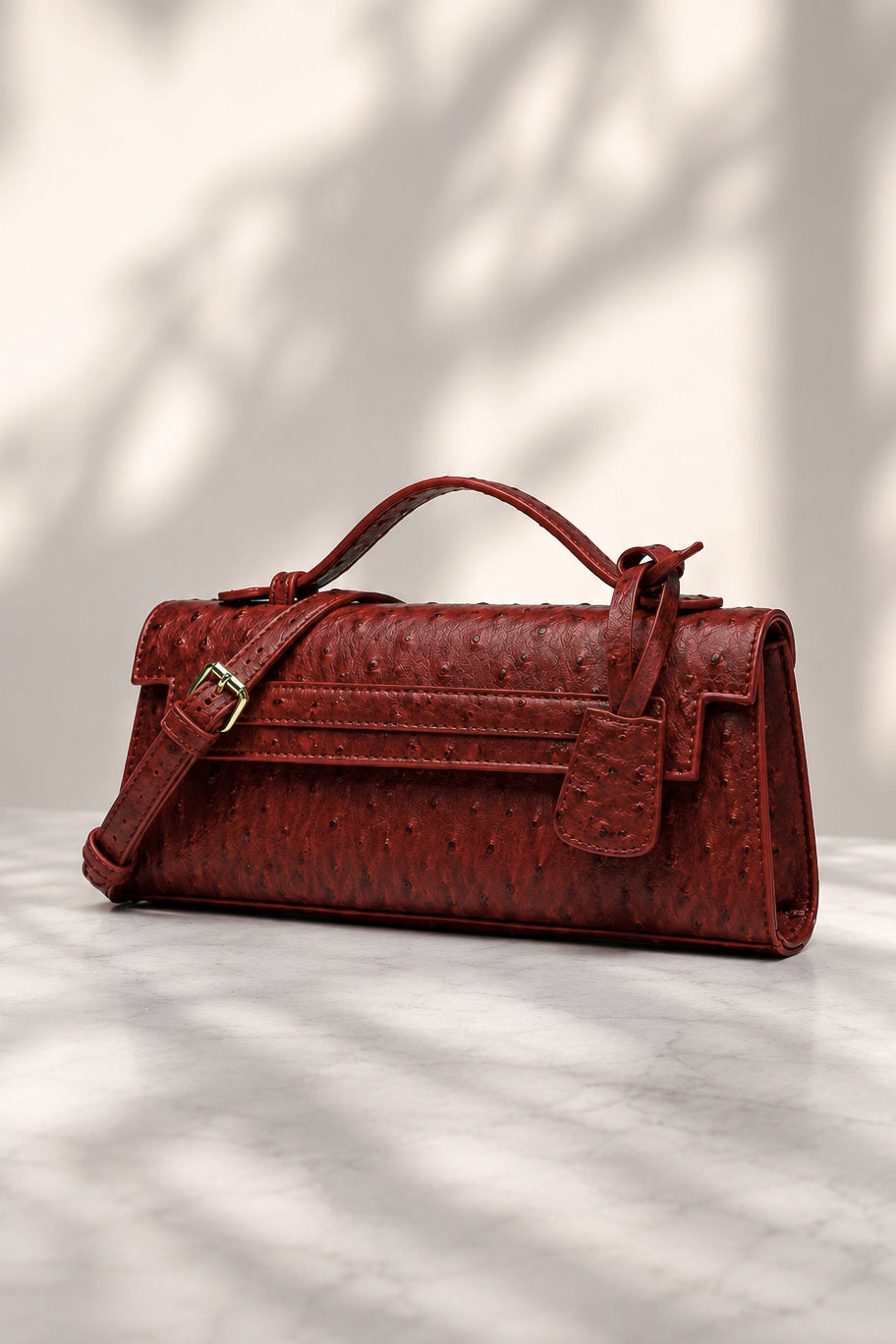 Bella Clutch - Ruby Burgundy