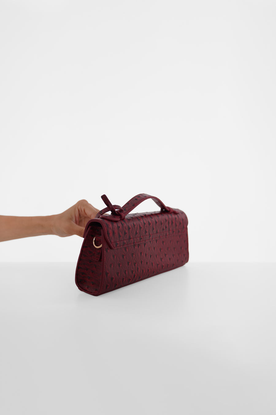 Bella Clutch - Ruby Burgundy